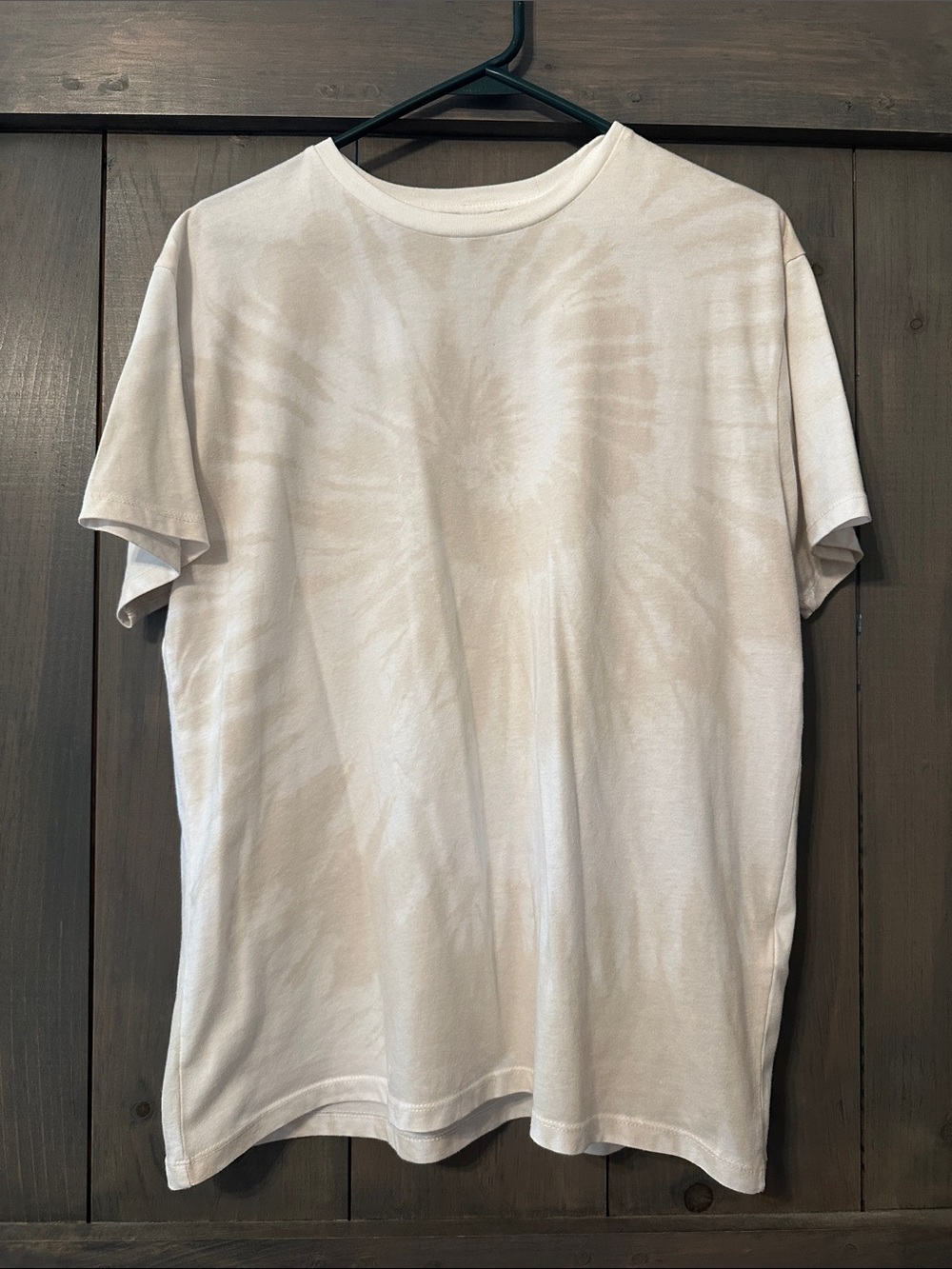 Topshop Neutral Tie-Dye Crewneck Tee - Beige